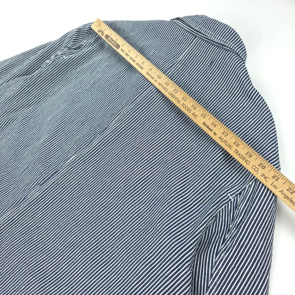 L.C. KING Hickory Stripe Chore Coat Shirt Jacket Railroad Stripe 90s Y2k Indie